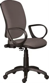 Bürostuhl, Textil, Gestell schwarz, Nuvola, grau